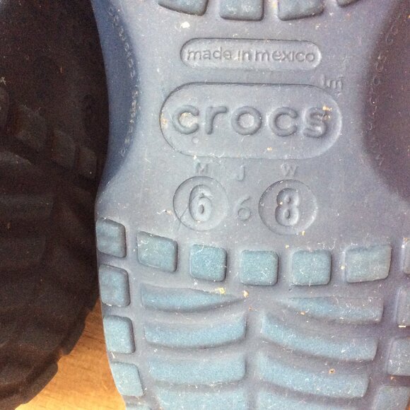 CROCS Unisex Original Navy Blue Classic Clogs Slip On Comfort Size Women 8/Men 6 - Picture 6 of 6